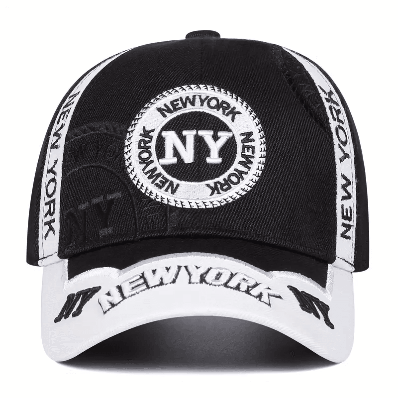 Men's NY Baseball Cap – Adjustable Sun Hat for Travel & Outdoor Wear - H5013