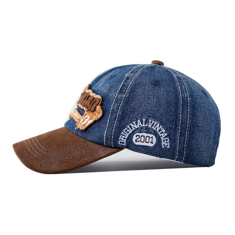 2001 Vintage Embroidered Baseball Cap (navy Blue
