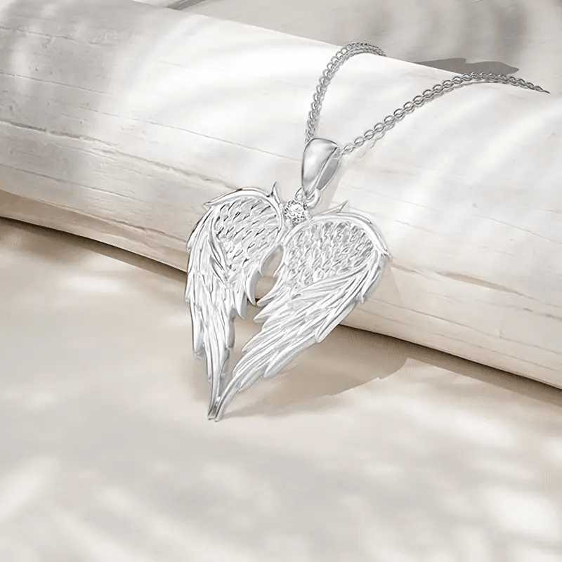 Angel Wing Heart Zirconia Necklace – H5031