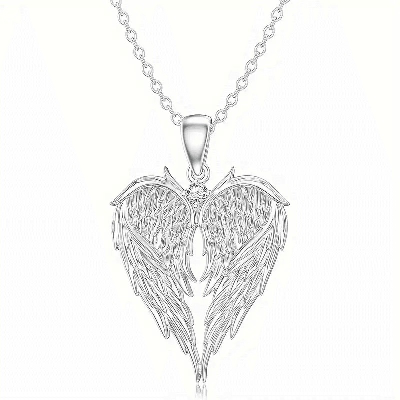 Angel Wing Heart Zirconia Necklace – H5031