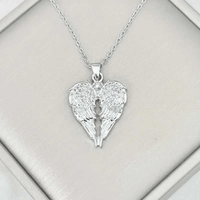 Angel Wing Heart Zirconia Necklace – H5031