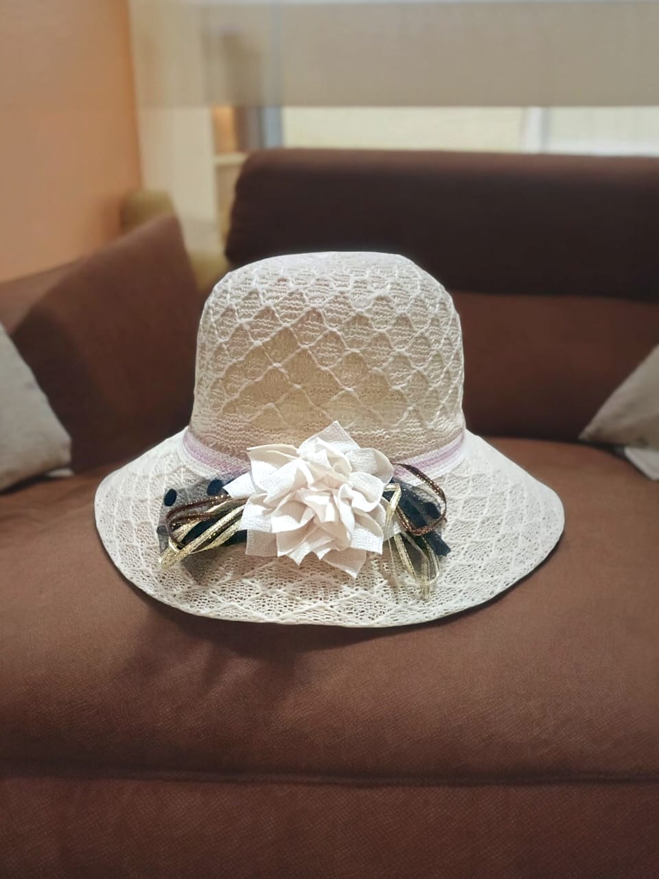 Flower Ribbon Premium Women's Hat - H1023