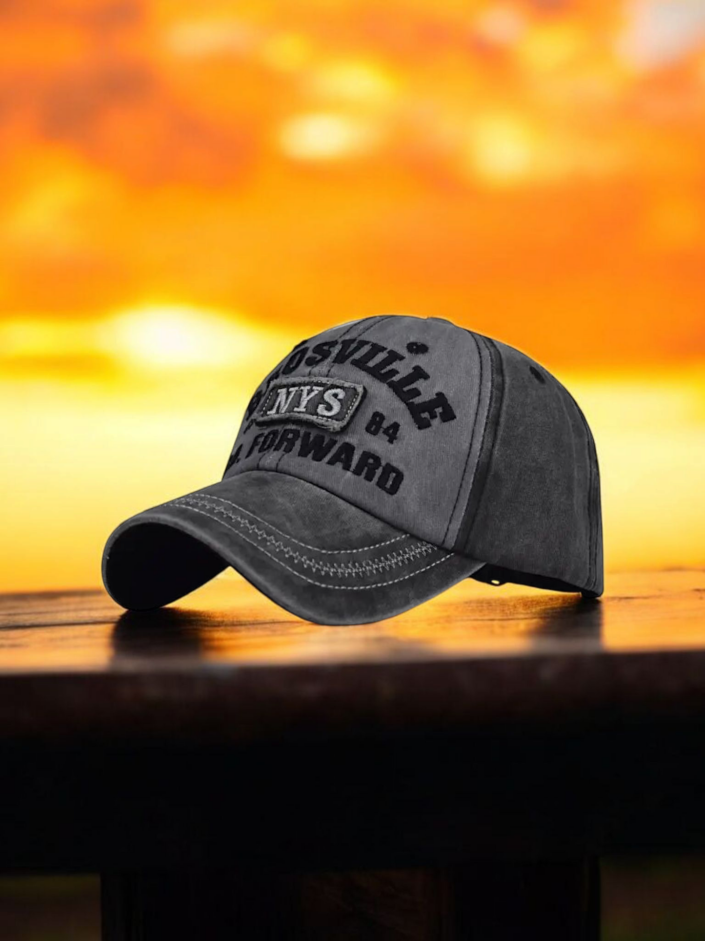 Unisex Vintage NYS Embroidered Cap – Soft, Distressed, Adjustable Snapback, Sun Protection - H5005