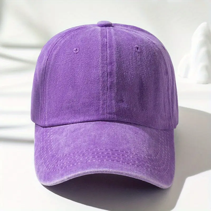 Washed Distressed Unisex Baseball Cap - H2034