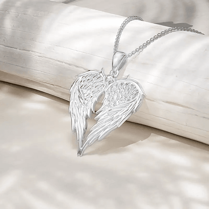 Angel Wing Heart Zirconia Necklace – H5031