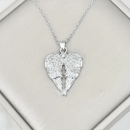 Angel Wing Heart Zirconia Necklace – H5031