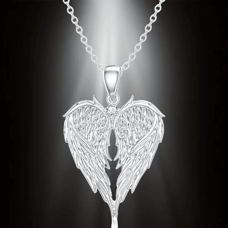 Angel Wing Heart Zirconia Necklace – H5031