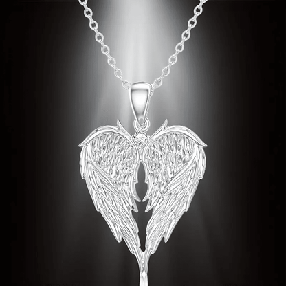Angel Wing Heart Zirconia Necklace – H5031