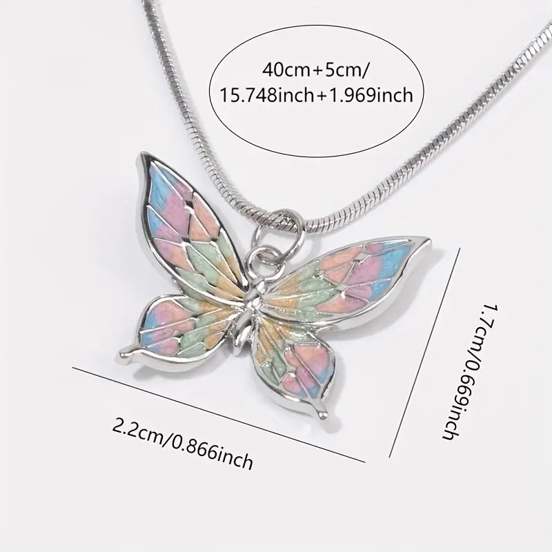 Colorful Gradient Butterfly Pendant – H5028