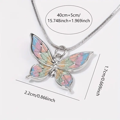Colorful Gradient Butterfly Pendant – H5028