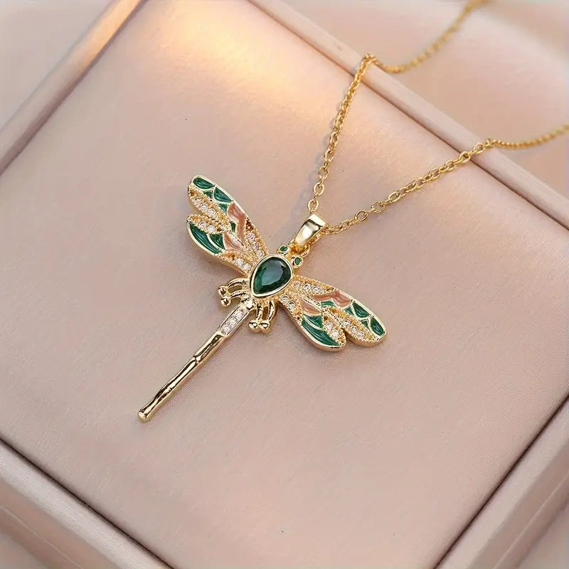 Dragonfly Pendant Necklace 