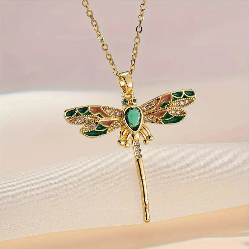 Dragonfly Pendant Necklace - H7460