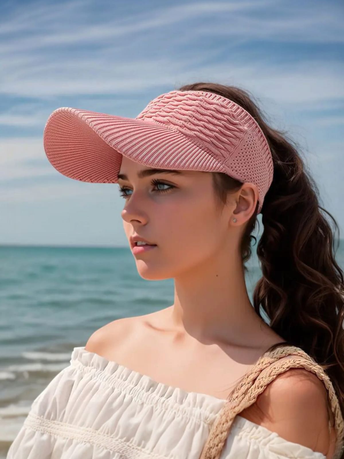 Elastic Knitted Sun Cap 