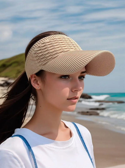 Elastic Knitted Sun Cap - H7456