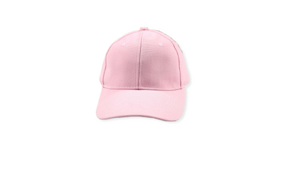 Unisex Pink Cotton Plain Cap - H1007