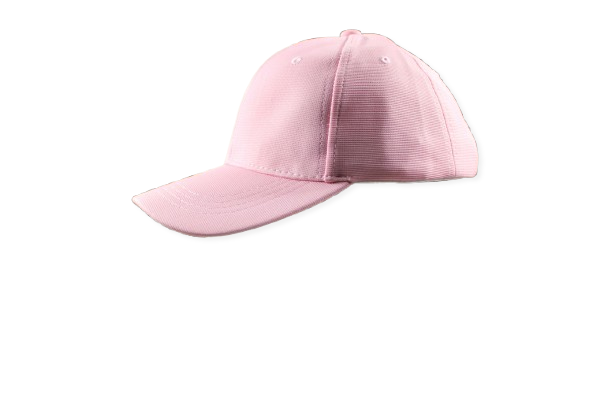 Unisex Pink Cotton Plain Cap - H1007