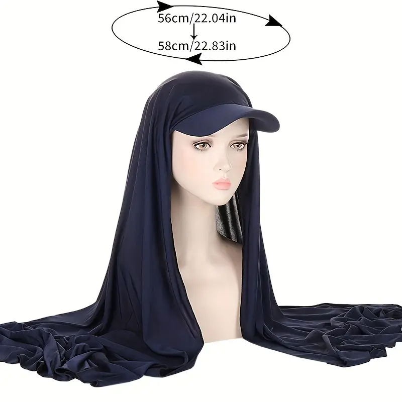 Lightweight Chiffon Hijab Scarf Cap - H2043