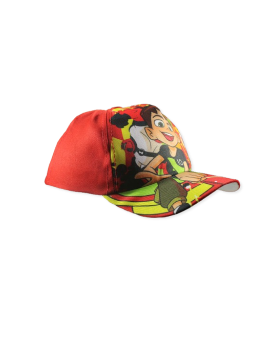 Ben 10 Red Adjustable Printed Cap for Kids – Fun & Comfortable - H1026