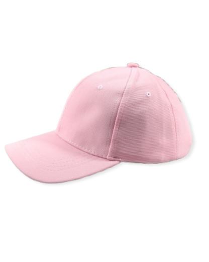 Unisex Pink Cotton Plain Cap - H1007