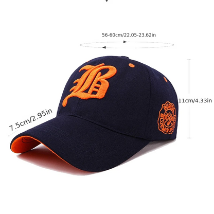 Premium Unisex Embroidered Alphabet Peaked Cap 