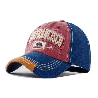 San Francisco Embroidered Denim Cap - H5024