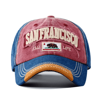 San Francisco Embroidered Denim Cap - H5024