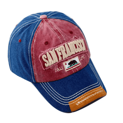 San Francisco Embroidered Denim Cap - H5024