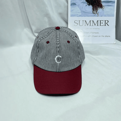Striped Letter Unisex Baseball Cap – H5027