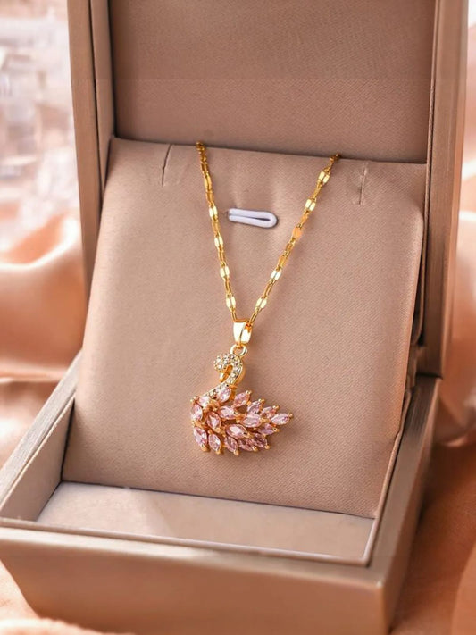 Swan Pendant Necklace - H7461