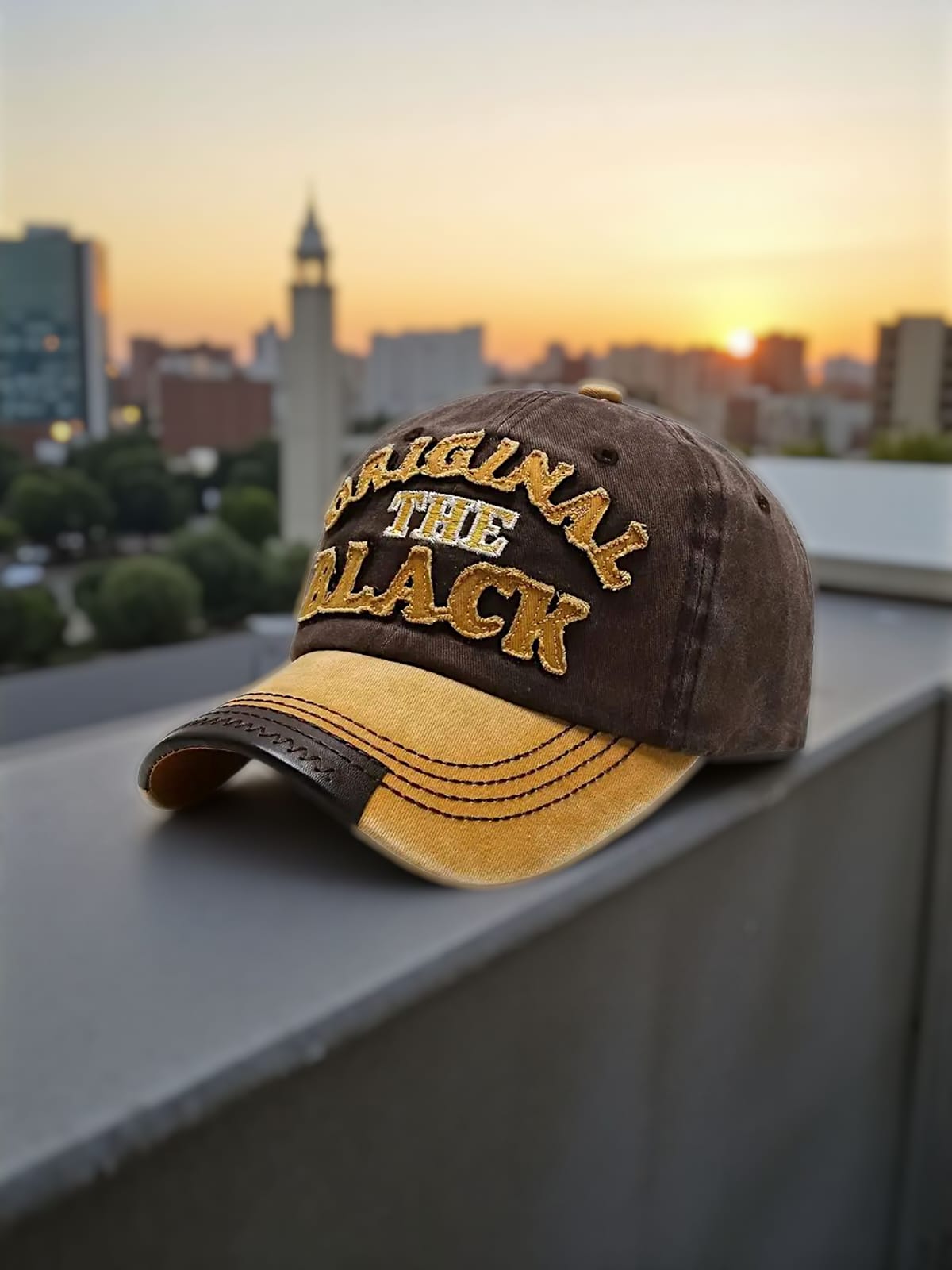 Unisex washed Dead Hip-Hop Baseball Cap Golden - H713