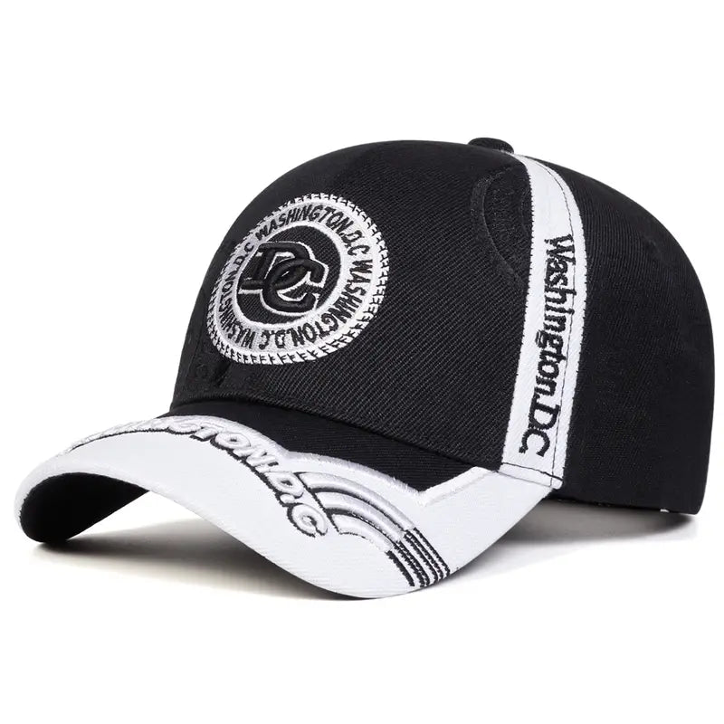 Washington DC Embroidered Cap Black & white 2