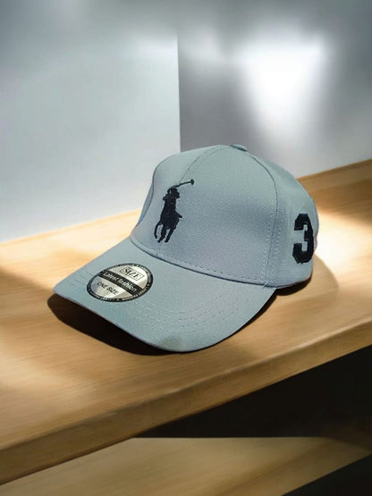 Premium Adjustable Polo Cap - Grey Color - H2002