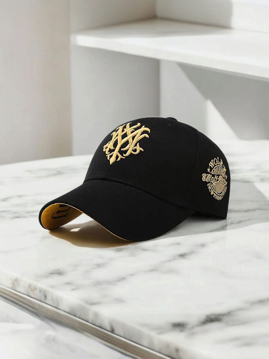 Totem Black & Gold Embroidered Adjustable Baseball Cap - H2008