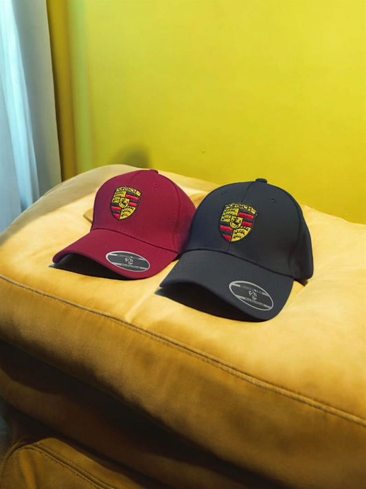 Premium Porsche Embroidered Cotton Cap - H1019