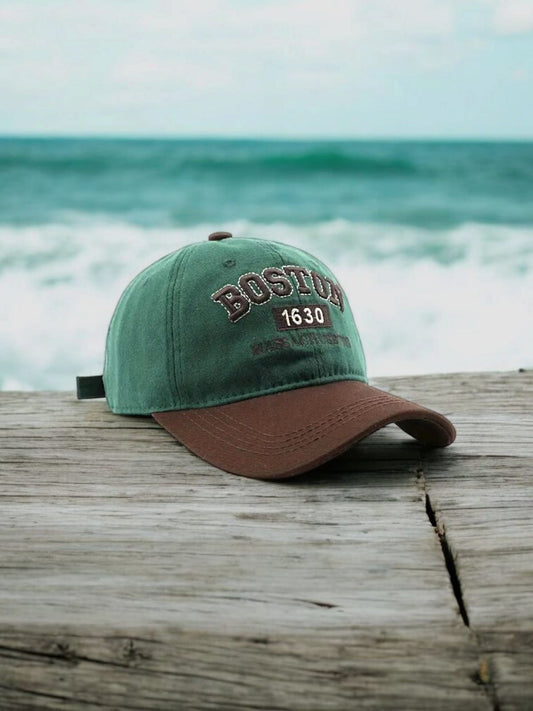 Boston 1630 Retro Embroidered Baseball Cap – Unisex Adjustable - H5021