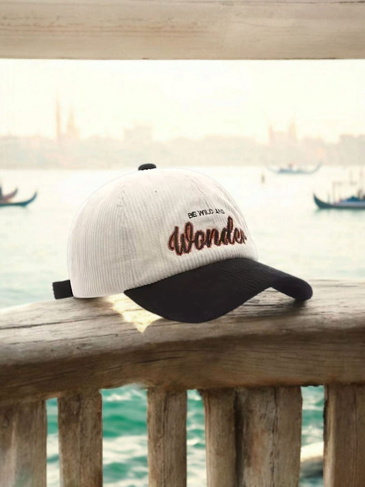 Corduroy Baseball Cap – Embroidered, Adjustable & Breathable Dad Hat - H2036
