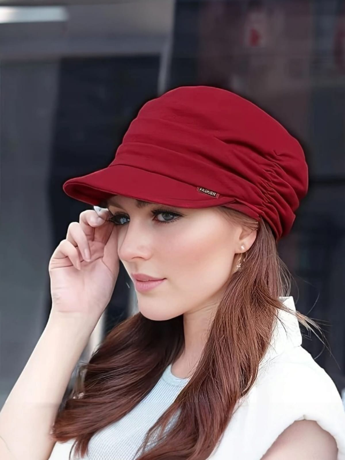 Women's Summer Soft Brim Knitted Duckbill Cap – H5010