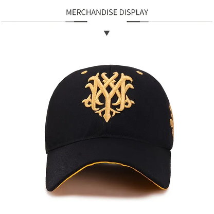 Totem Black & Gold Embroidered Adjustable Baseball Cap - H2008