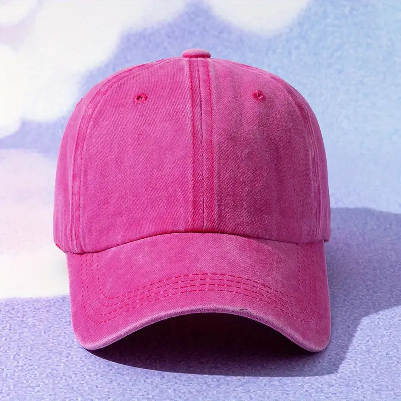 Washed Distressed Unisex Baseball Cap – Casual Dad Hat for Men & Women - H2034