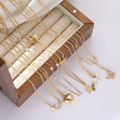 6pcs Zinc Alloy Necklace Set with Blessing Card  – H5033